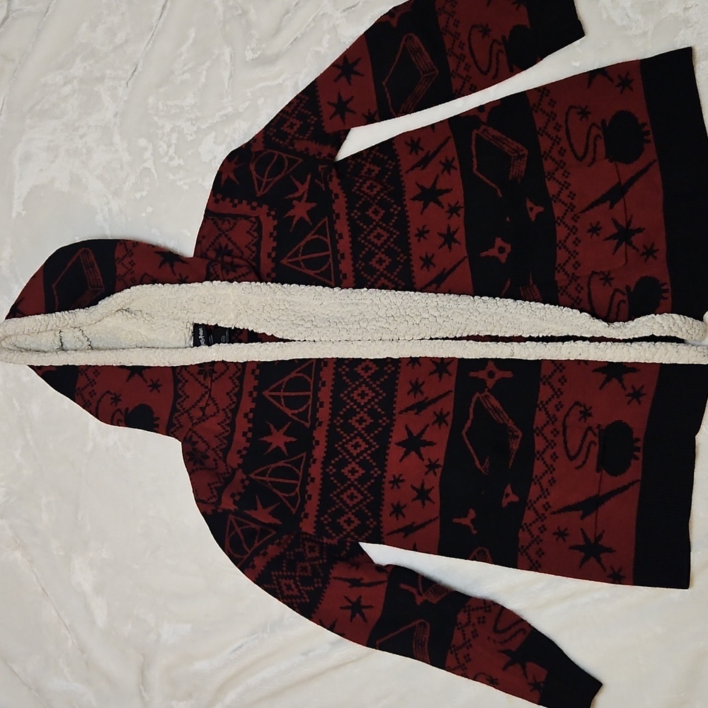 Unisex Harry Potter Sherpa Open Cardigan - Picture 2 of 5